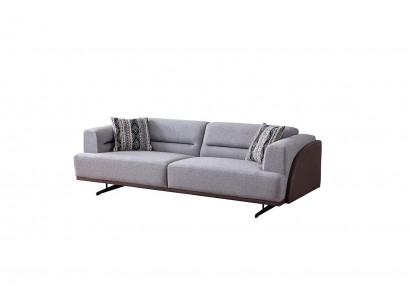 Szare Nowoczesne 3-miejsce do siedzenia Podkładka Living Room Couches Luksusowe Sofy Noble