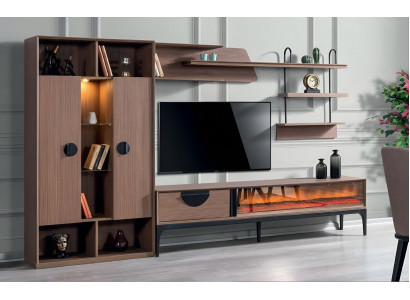 Jednostka ścienna Pokój dzienny Meble stojak TV Nowoczesna Półka na książki Designerskie meble