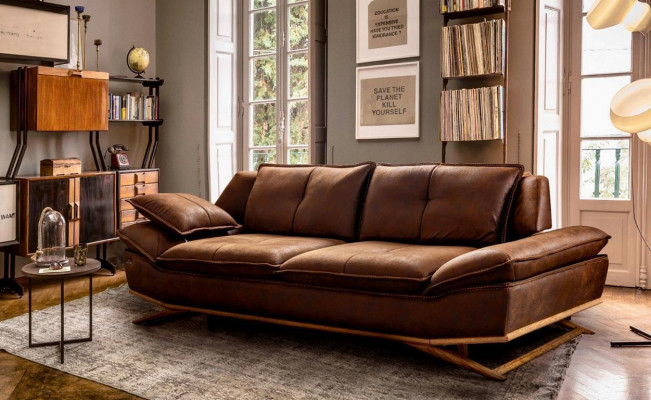 Nowoczesny Brązowy Kolor 3-miejsce siedzeniae sofa I styl w zestawie nowym