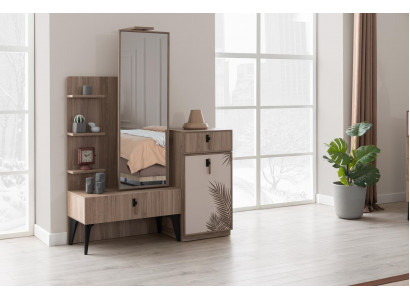 Sypialnia Luxus Moder Kredens z Lustro Modern Meble Drewno Nowość