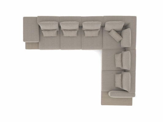 Meble tapicerowane Szare Designerskie Narożnikowa kanapa L-Shape Podkładka Włókienniczy Sofa Salon