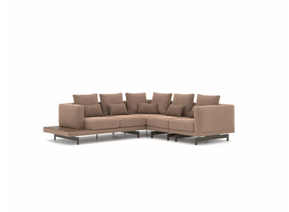 Meble tapicerowane Narożnikowa kanapa Sofa w kształcie litery L Podkładka Włókiennicza luksusowe wyposażenie