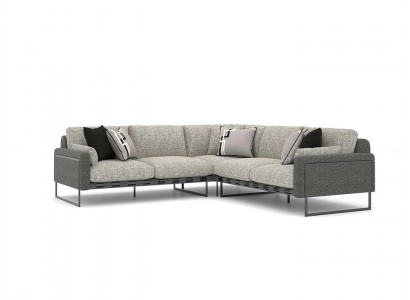 Luksusowa Szara Sofa w Kształcie L Nowoczesny Narożnik Ustaw Projekt Salonu Włókienniczego Nowość