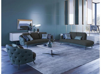 Nowoczesne Meble Chesterfield Meble tapicerowane do salonu Zestaw sofowy 4-częściowy zestaw mebli