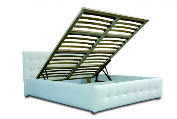 Łóżko Podkładka Design Luksusowe łóżko podwójne Biały 160x200cm Sleep Pokój Skóra Hotel