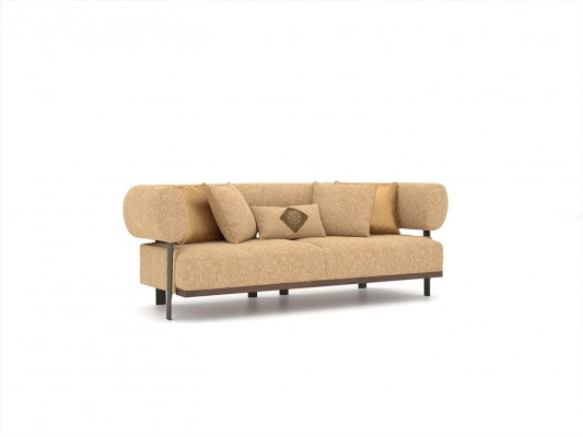 Designerska Sofa Dwuosobowa Sofa Beżowa Luksusowe Meble Włókiennicze Umeblowanie Meble tapicerowane