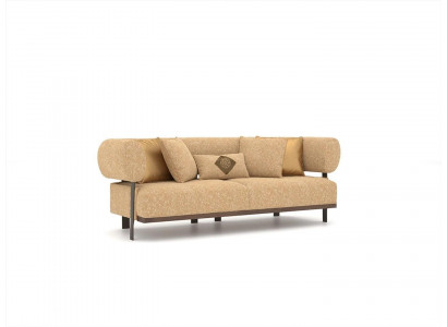 Designerska Sofa Dwuosobowa Sofa Beżowa Luksusowe Meble Włókiennicze Umeblowanie Meble tapicerowane