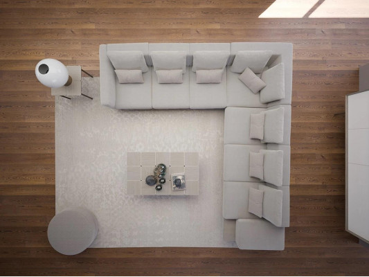 Designerska Sofa Kanapa Narożnikowa kanapa L-FormTextil Podkładka Ustawić stolik kawowy do salonu