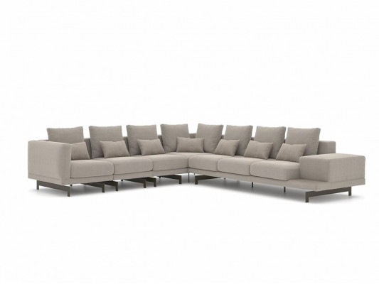 Designerska Sofa Kanapa Narożnikowa kanapa L-FormTextil Podkładka Ustawić stolik kawowy do salonu