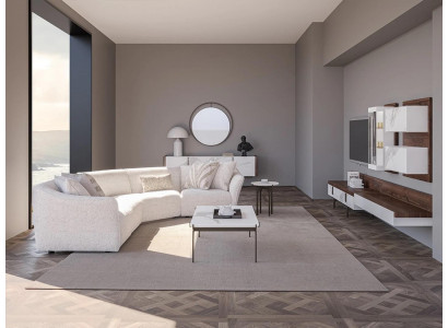 Luksusowa Ustawić Narożnikowa kanapa w kształcie litery L Podkładka do salonu stolik kawowy Nowy Stolik