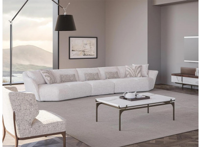 Luksusowy zestaw 2-częściowy sofa do salonu pięcioosobowa sofa Włókiennicza z wyposażeniem do stolika kawowego