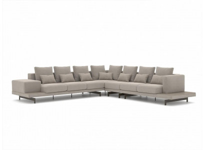 Szara Designerska Sofa Kanapa Podkładka Włókienniczy Narożnikowa kanapa Meble tapicerowane Salon Nowość