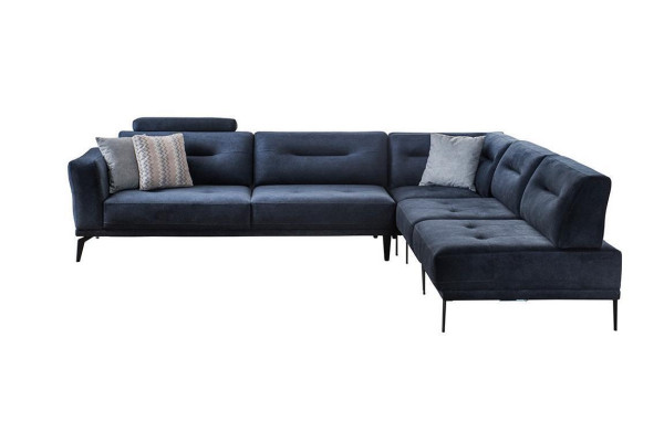 Luksusowa sofa do salonu w kształcie litery L 4-miejsce do siedzenia tkanina Narożnikowa kanapa o nowoczesnym designie