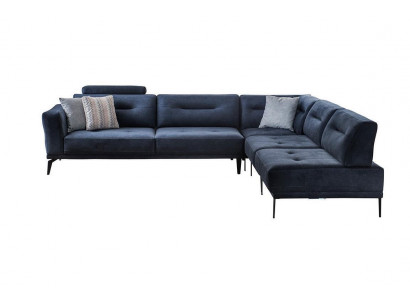 Luksusowa sofa do salonu w kształcie litery L 4-miejsce do siedzenia tkanina Narożnikowa kanapa o nowoczesnym designie