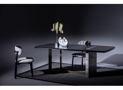 komplet jadalnia 5 szt. Czarny Modern Design Stół obiadowy z 4x Krzesła Luxury