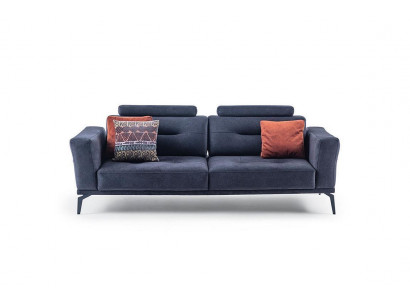 3-miejsce do siedzenia Szara, nowoczesna, luksusowa sofa materiałowa do salonu, trzyosobowa sofa