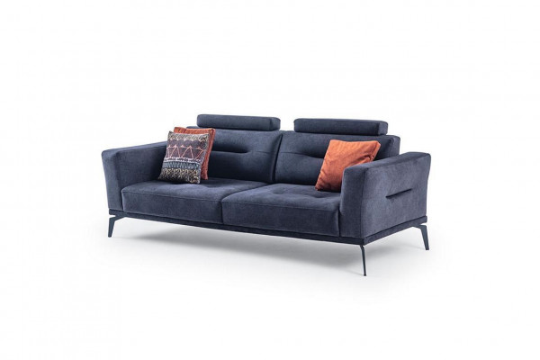 3-miejsce do siedzenia Szara, nowoczesna, luksusowa sofa materiałowa do salonu, trzyosobowa sofa