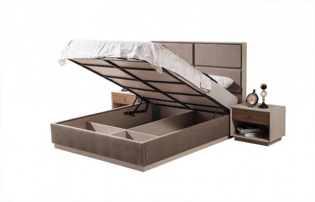 Luksusowy Zestaw Sypialnia Eleganckie Łóżko I 2x Szafki nocne Nowoczesny design
