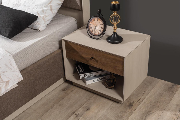 Luksusowy Zestaw Sypialnia Eleganckie Łóżko I 2x Szafki nocne Nowoczesny design
