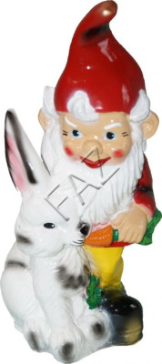 Projekt Dwarf z Rabbit Rysunek Statua ogrodowa Rzeźba Figury Rzeźby Nowość
