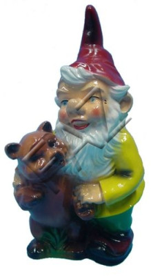 Projekt Dwarf z Teddy Bear Rysunek Statua ogrodowa Rzeźba Figury Rzeźby Nowość