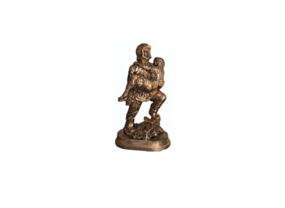 Rzeźba Strażak Ratuje Dziecko Bohatera Figurka Statua Imitacja Miedzi 25 cm Dekoracja