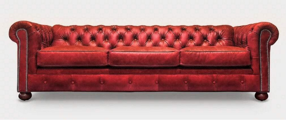 Chesterfield Zestaw sofowy Sofa Couch Podkładka 3 2 1 miejsce siedzące Skóra Sofy