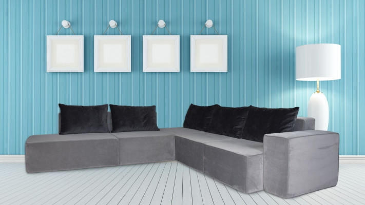 Designerska Sofa Narożnikowa kanapa System Sof Tkaninowych Sofa Włókienniczy Aksamit Narożnik Couch SL Sofa 2