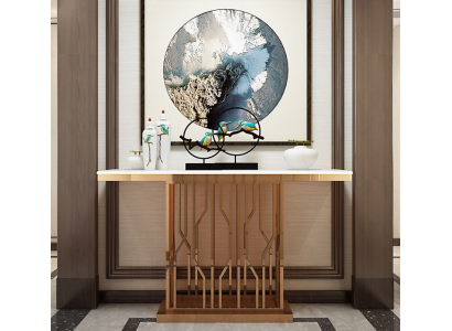 Modern Luxury Stół konsolowy stoły Drewno Gold Stolik