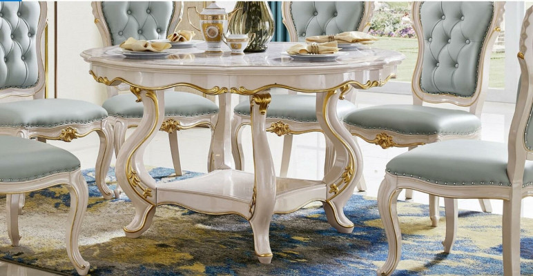 Okrągły Stół obiadowy Okrągły stół do salonu Tabela Design Solidne drewno jadalnia 135cm