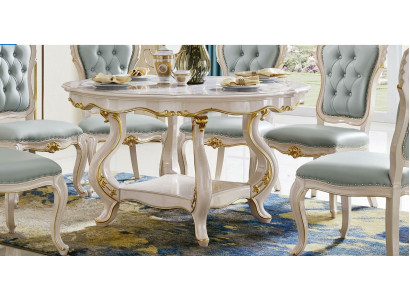 Okrągły Stół obiadowy Okrągły stół do salonu Tabela Design Solidne drewno jadalnia 135cm