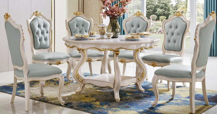 Okrągły Stół obiadowy Okrągły stół do salonu Tabela Design Solidne drewno jadalnia 135cm