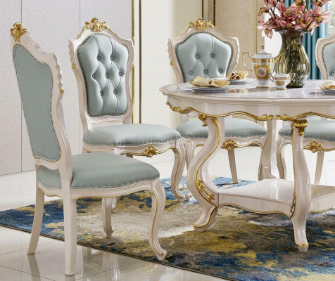 Okrągły Stół obiadowy Okrągły stół do salonu Tabela Design Solidne drewno jadalnia 135cm