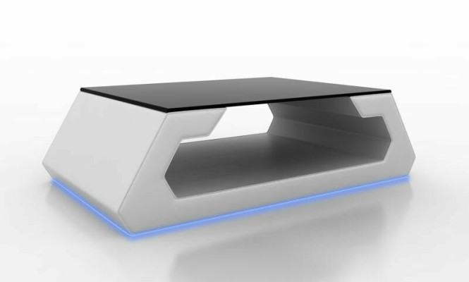 Sofa stolik projekt salon Szkło Skóra Kanapa Sofa Tabela Side Kawowa