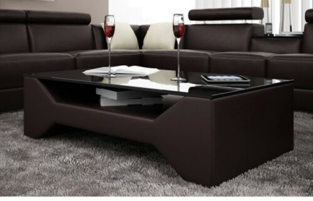 Klasyczny luksusowy designerski stolik kawowy z dekorem sofa do salonu Tabela Skóra