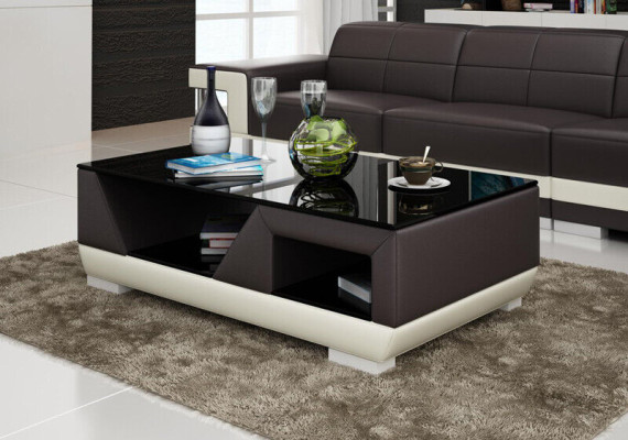 Klasyczny luksusowy designerski stolik kawowy sofa wystrój salonu Tabela Skóra