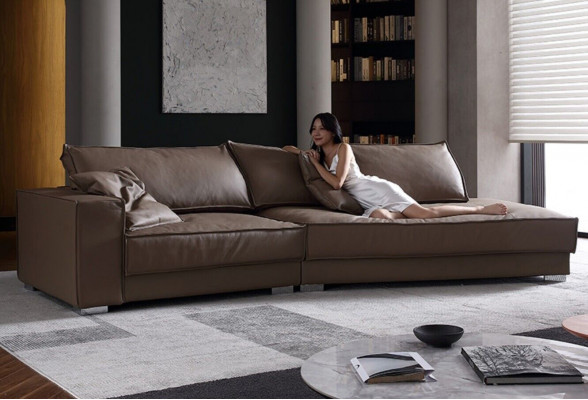 Nowoczesne Sofy Sofa Skórzana Kanapa Narożnik Design Narożnik Narożnikowa kanapa w kształcie litery L
