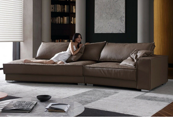 Nowoczesne Sofy Sofa Skórzana Kanapa Narożnik Design Narożnik Narożnikowa kanapa w kształcie litery L