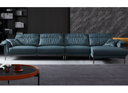 Salon L Kształt Nowoczesny Elegancki Żywy krajobraz Design Sofa Kanapa Tapicerka