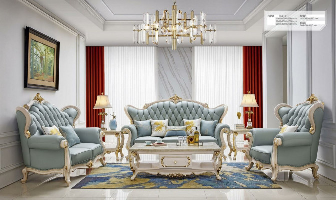 Chesterfield Classic Zestaw sofowy 3 2 1 miejsce do siedzenia Sofa Podkładka Skóra Solidne drewno
