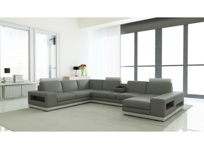Skórzana sofa kanapa Żywy krajobraz Kształt U Design Modern Sofa 5154