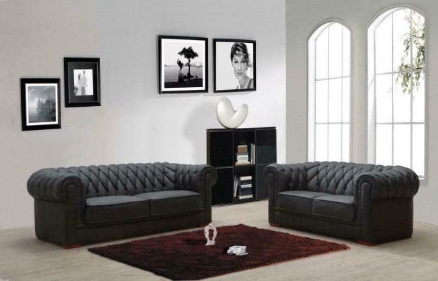 Chesterfield Zestaw sofowy Klasyczny zestaw wypoczynkowy Wonzimmer Couch Podkładka Ustawić