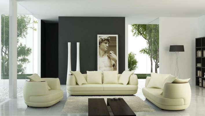 Luksusowy zestaw sofowy Classic Skóra Couch Podkładka Siedziba Zestaw Sofa