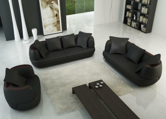 Luksusowy zestaw sofowy Classic Skóra Couch Podkładka Siedziba Zestaw Sofa