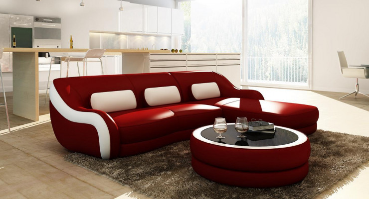 Designerska Sofa Skórzana Narożnikowa kanapa Podkładka Narożnik Kanapa Siedziba Narożnik L Kształt Ustawić Sofę Nowość