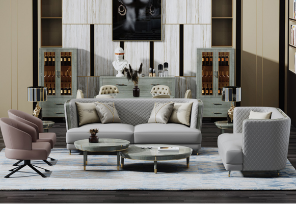 Sofa trzyosobowa Podkładka sofa designerska Siedziba sofy dekoracyjne Pokój Meble Modern