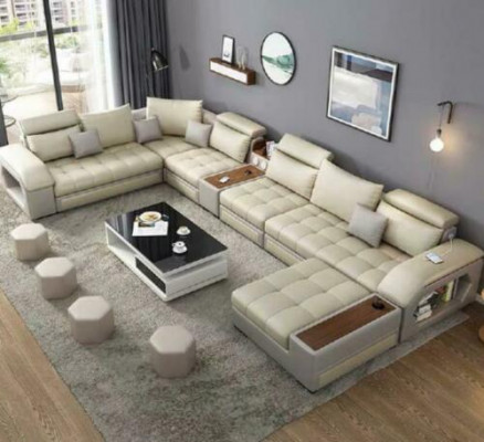 Narożnikowa kanapa Kształt U Siedziba Meble Żywy krajobraz Luxury Podkładka Modern Relaks Sofa Couch