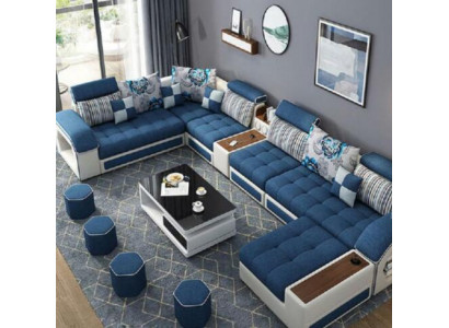 Narożnikowa kanapa Kształt U Podkładka Modern Relaks Siedziba Luxus Meble Żywy krajobraz Sofa Couch