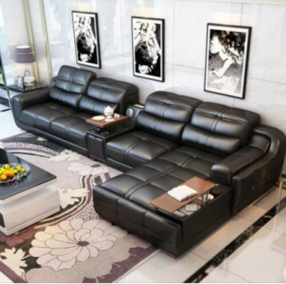 Sofa Kanapa Narożnikowa kanapa L-form Podkładka Modern Relaks Siedziba Luxus Meble Żywy krajobraz