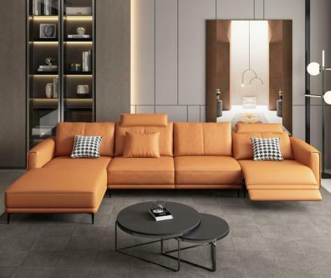Sofa Kanapa Modern Relaks Siedziba Luxus Meble Żywy krajobraz Narożnikowa kanapa L-form Podkładka
